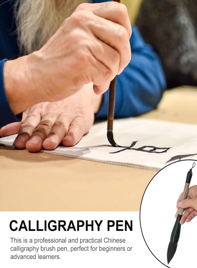 Buildcon 2-Piece Chinese Calligraphy Brush, Traditional Wood Handle Set for Watercolor Painting and Asian Art, Calligraphy Brush Pen with Fine Detailing Brush - Image 3